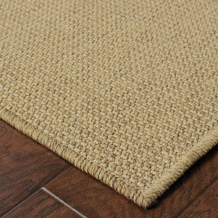 9' X 13' Tan Stain Resistant Indoor Outdoor Area Rug HomeRoots