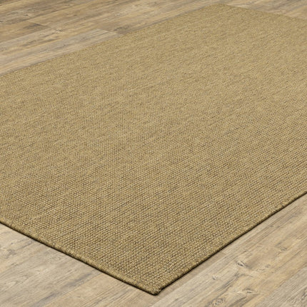 9' X 13' Tan Stain Resistant Indoor Outdoor Area Rug HomeRoots