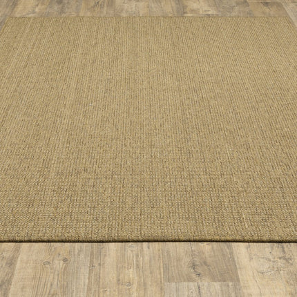 9' X 13' Tan Stain Resistant Indoor Outdoor Area Rug HomeRoots