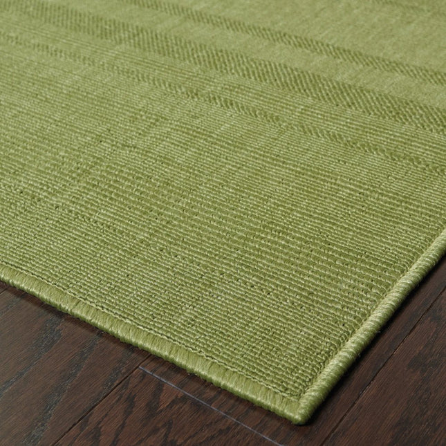 9' X 13' Green Stain Resistant Indoor Outdoor Area Rug HomeRoots