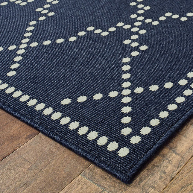9' X 13' Tan Geometric Stain Resistant Indoor Outdoor Area Rug HomeRoots