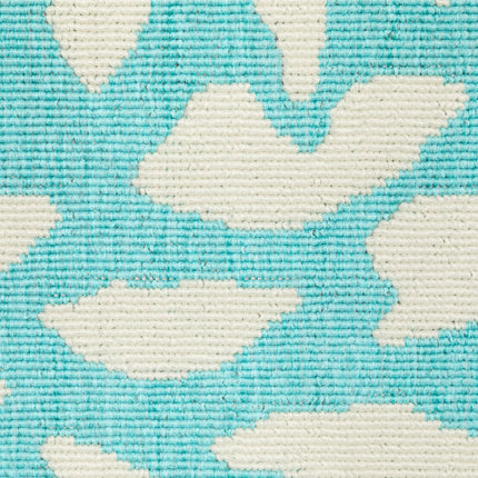 9' X 13' Blue and Ivory Floral Stain Resistant Indoor Outdoor Area Rug HomeRoots