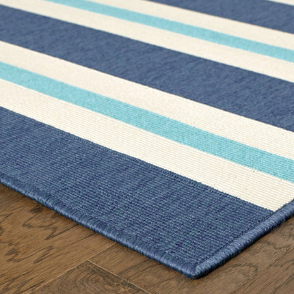 9' X 13' Red and Ivory Geometric Stain Resistant Indoor Outdoor Area Rug