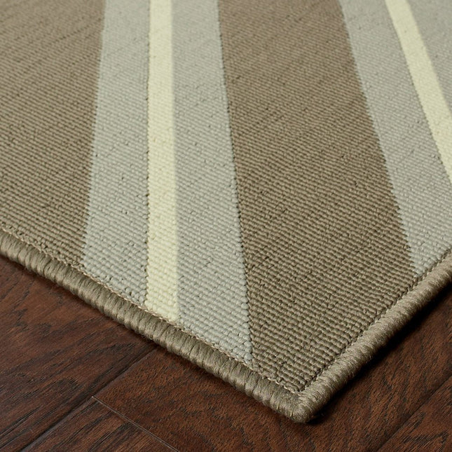 9' X 13' Blue and Gray Geometric Stain Resistant Indoor Outdoor Area Rug HomeRoots