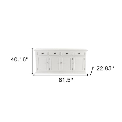 82" White Solid Wood Buffet Table HomeRoots