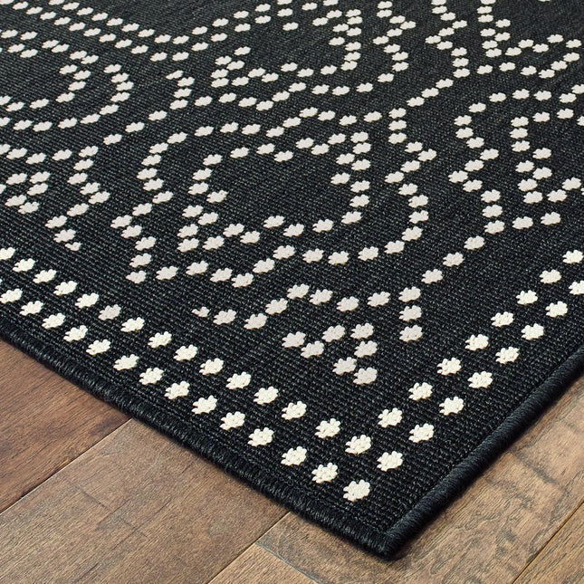 9' X 13' Gray and Ivory Stain Resistant Indoor Outdoor Area Rug HomeRoots