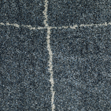 10' X 13' Blue and Gray Geometric Power Loom Area Rug HomeRoots
