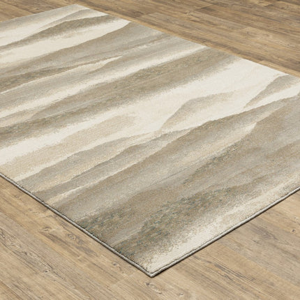 10' X 13' Blue and Gray Abstract Power Loom Area Rug HomeRoots