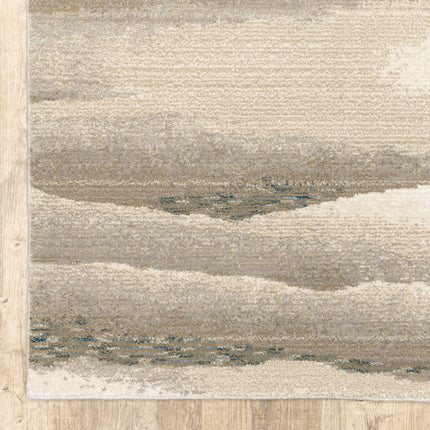 10' X 13' Blue and Gray Abstract Power Loom Area Rug HomeRoots