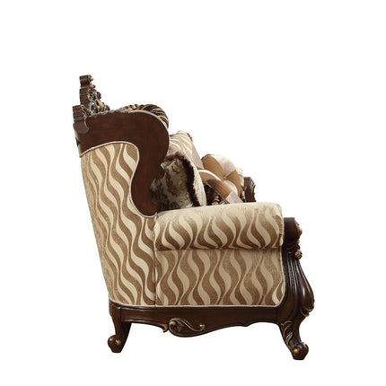 ACME 51050 Shalisa Sofa with 7 Pillows, Fabric & Walnut