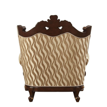 ACME 51052 Shalisa Chair with 2 Pillows, Fabric & Walnut