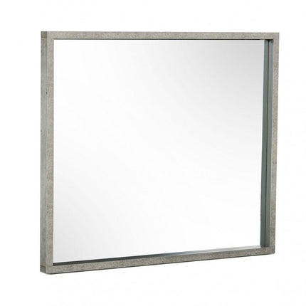 34" Gray Faux Concrete Framed Accent Mirror HomeRoots