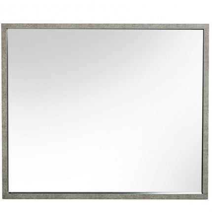 34" Gray Faux Concrete Framed Accent Mirror HomeRoots