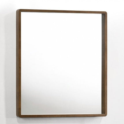 40" Brown Wood Framed Accent Mirror HomeRoots