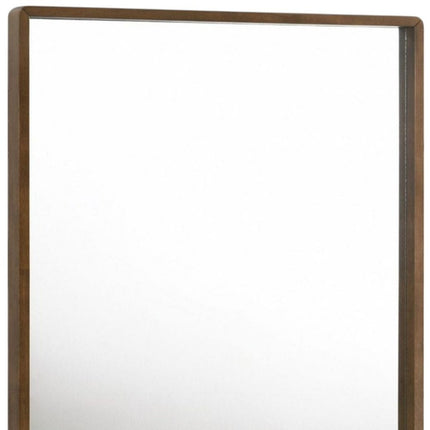 40" Brown Wood Framed Accent Mirror HomeRoots