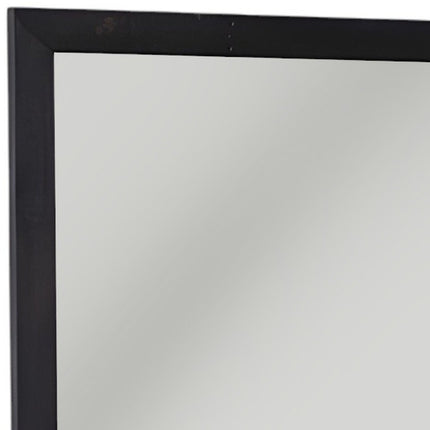 28" Dark Brown Solid Wood Framed Accent Mirror HomeRoots