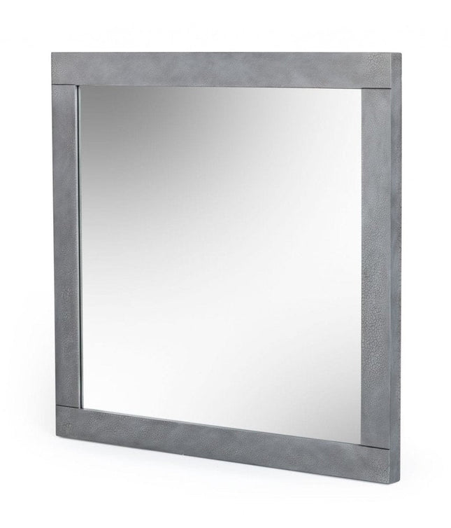 35" Gray Wood Framed Accent Mirror HomeRoots