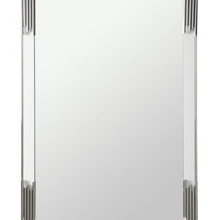 43" White Steel Framed Accent Mirror HomeRoots