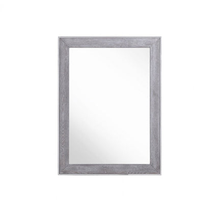 40" Gray and Silver Wood and Metal Framed Accent Mirror HomeRoots