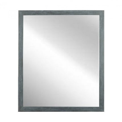 40" Dark Gray Solid Wood Framed Accent Mirror HomeRoots