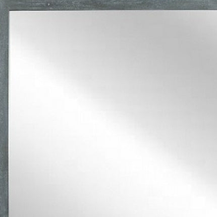 40" Dark Gray Solid Wood Framed Accent Mirror HomeRoots