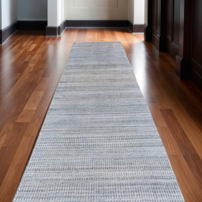 10' Gray and Purple Ombre Hand Woven Runner Rug HomeRoots