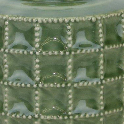 7" Green Terracotta Geometric Cylinder Table Vase HomeRoots