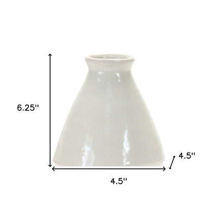 Set of Two White Bud Terracotta Table Vase HomeRoots