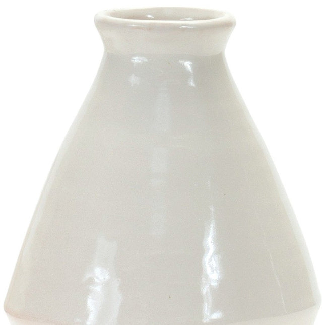 Set of Two White Bud Terracotta Table Vase HomeRoots