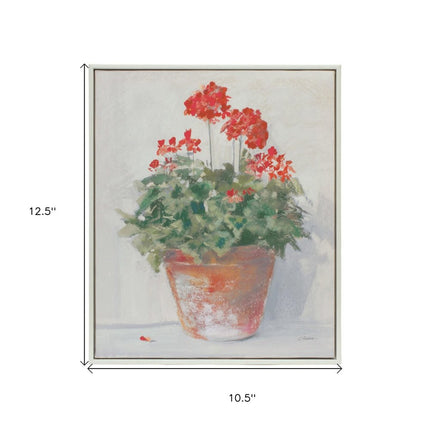 Set of Two White Brown And Red Flower Framed Art HomeRoots