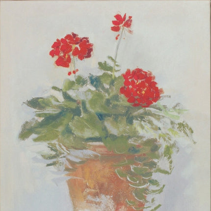 Set of Two White Brown And Red Flower Framed Art HomeRoots