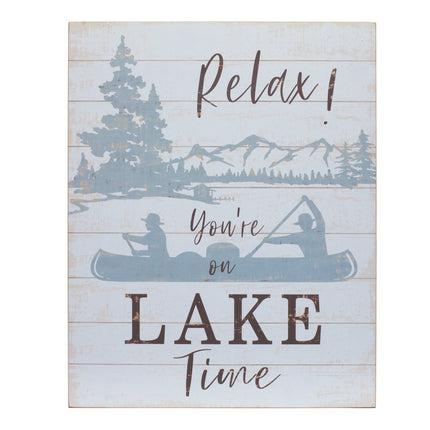Set of Two White Black And Blue Trees, Lake Lake Wood Framed Art HomeRoots