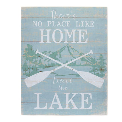 Set of Two White Black And Blue Trees, Lake Lake Wood Framed Art HomeRoots
