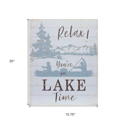 Set of Two White Black And Blue Trees, Lake Lake Wood Framed Art HomeRoots