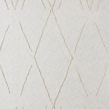Ivory Geometric King Cotton Coverlet With Fringe HomeRoots