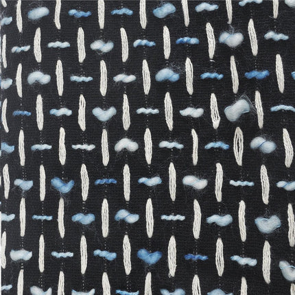 Black and Blue Woven Cotton Geometric Throw Blanket HomeRoots