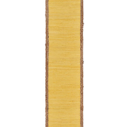 72" Yellow And Natural Cotton And Jute Table Runner HomeRoots