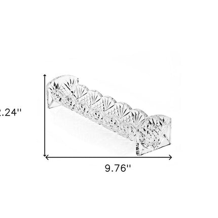 10" Rectangular Cut Crystal Cracker Tray HomeRoots