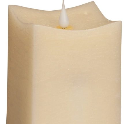 Set of Two Beige Flameless Pillar Candle HomeRoots