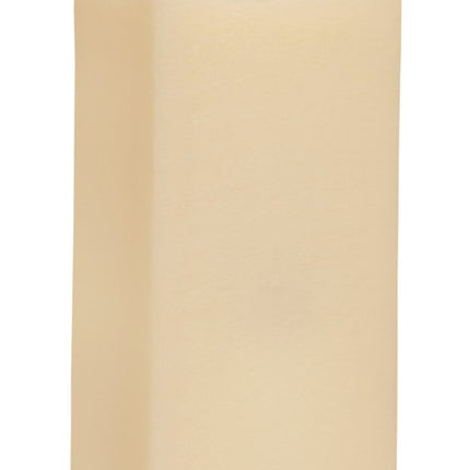 Set of Two Beige Square Flameless Pillar Candles HomeRoots