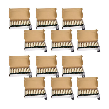 Set of Twelve Ivory Flameless Christmas Clip On Taper Candle HomeRoots