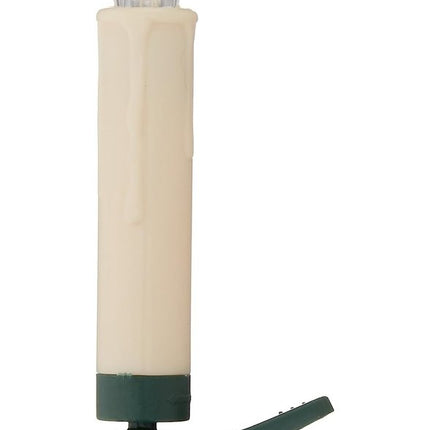 Set of Twelve Ivory Flameless Christmas Clip On Taper Candle HomeRoots