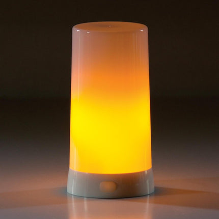 Set of Two White Flameless Pillar Candle HomeRoots