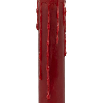 Set of Two Red Flameless Pillar Candle HomeRoots