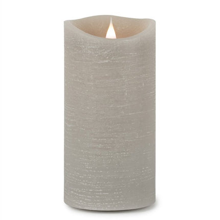 7" Gray Flameless Designer Candle HomeRoots
