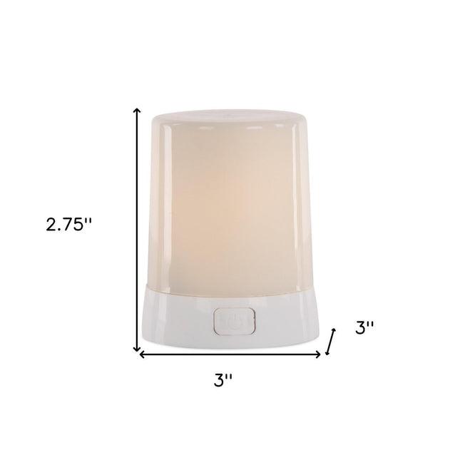 3" White Flameless Designer Candle HomeRoots