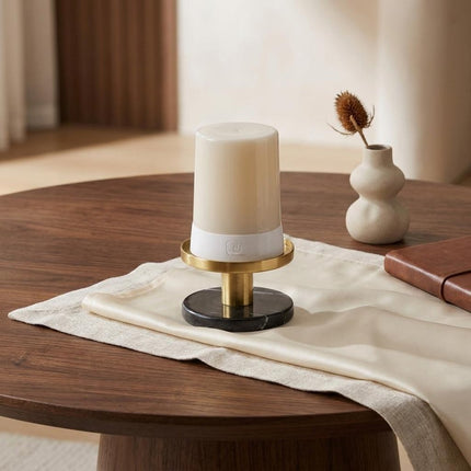 3" White Flameless Designer Candle HomeRoots