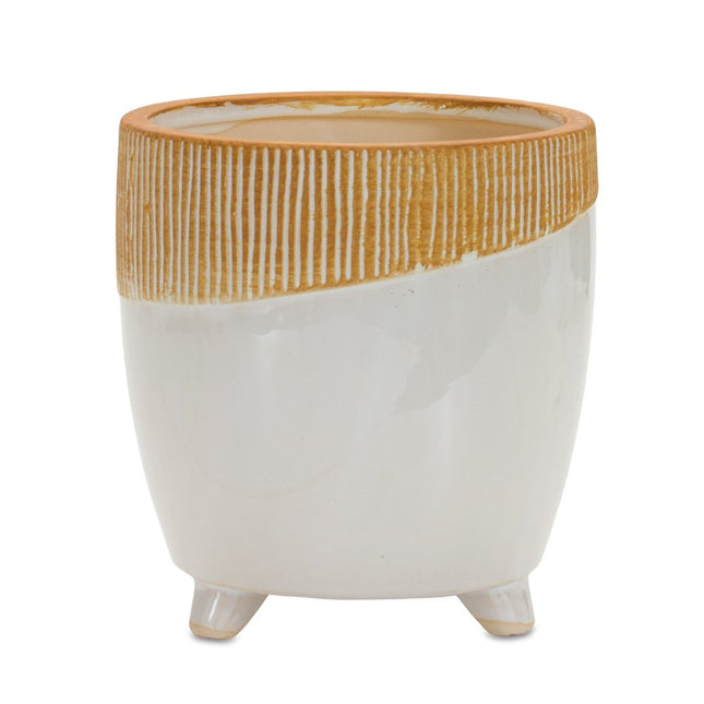 Brown 10 Ounce Round Pot Planter No additional pieces included HomeRoots