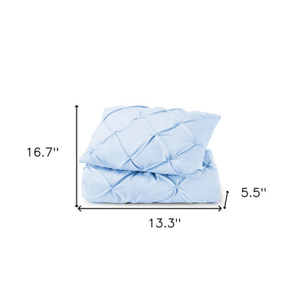 Blue King Microfiber Washable Microfiber Down Alternative Comforter HomeRoots