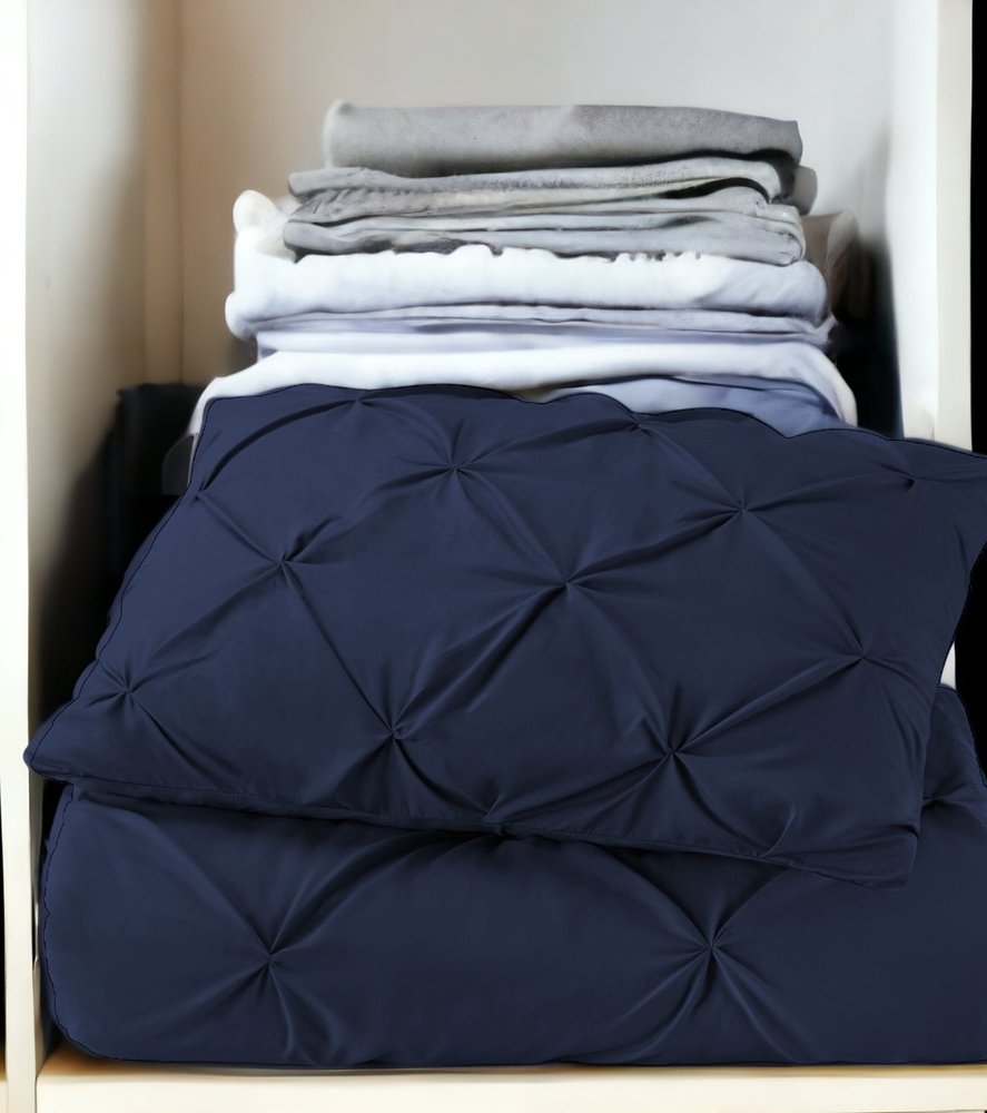 Navy Blue Twin Microfiber Washable Microfiber Down Alternative Comforter